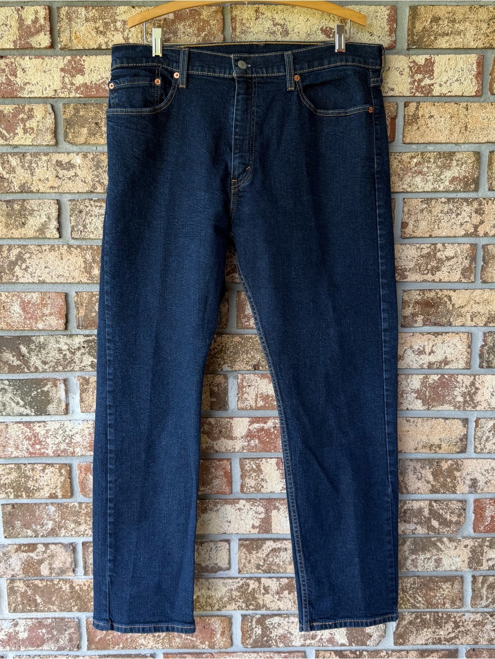 Men’s Levi’s 505 Jeans Size 36 X 30 Straight Dark Blue Denim 2019 Look Brand New